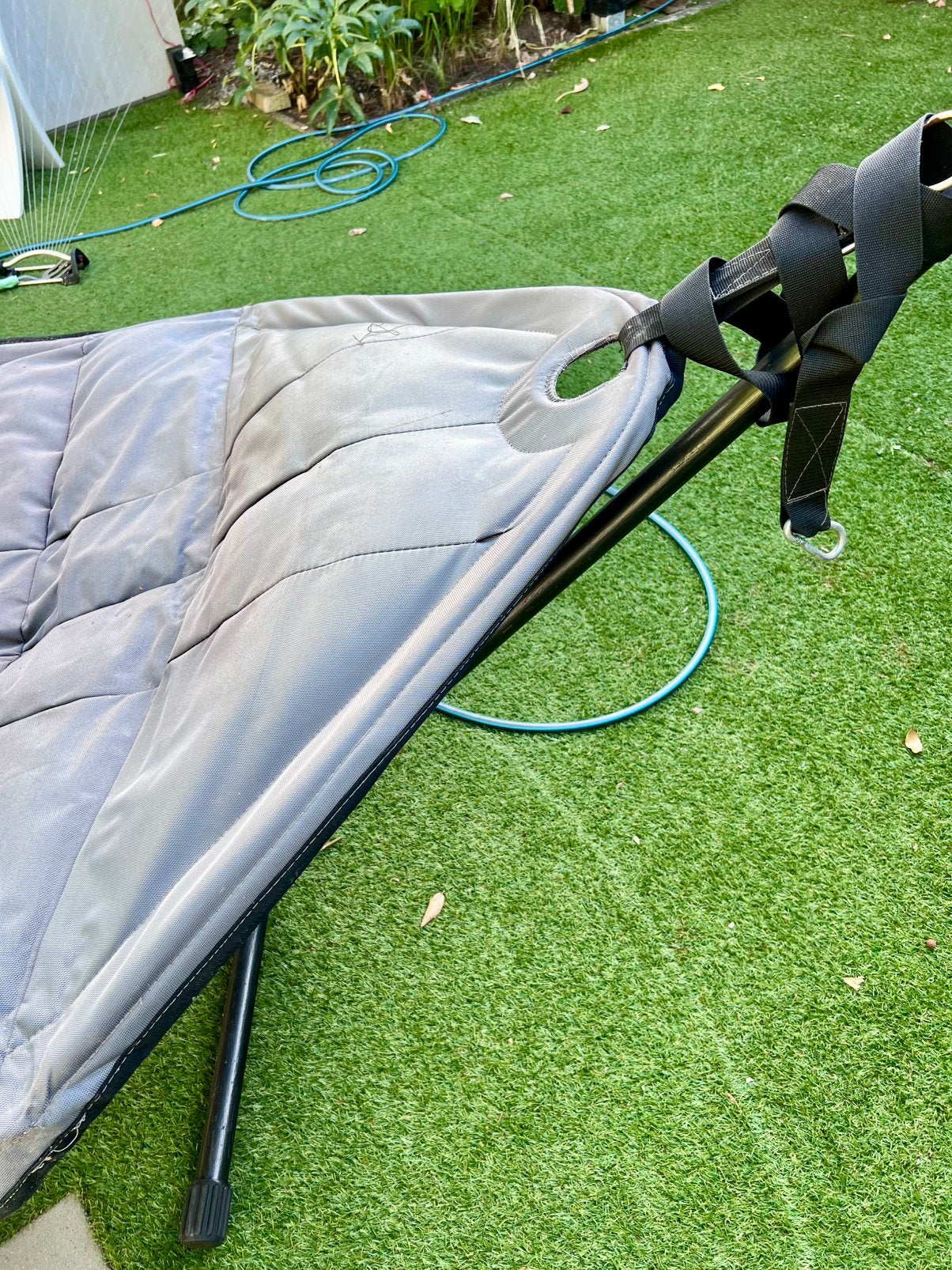 Fatboy hangmat (2 pers.)afm.3.20x1.30 br. hangmat met steun, Tuin en Terras, Ophalen, Zo goed als nieuw