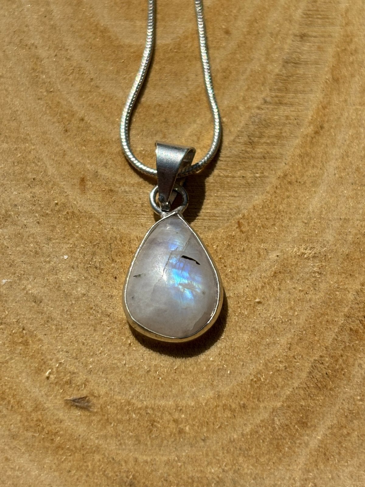 Maansteen Ketting 45cm - Edelsteen, Sieraden, Tassen en Uiterlijk, Kettingen, Wit, Nieuw, Ophalen of Verzenden, Steen of Mineraal