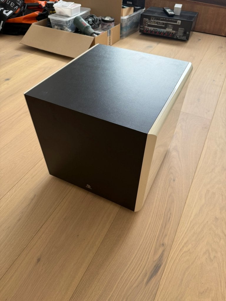 Boston Acoustics ASW 250 Wit, Gebruikt, Subwoofer, Geschikt voor surround/home cinema, Ophalen