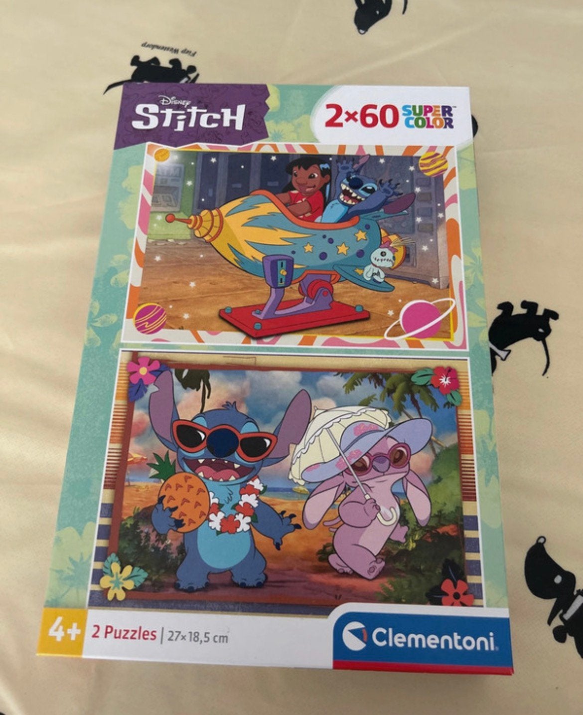 Stitch puzzel 2x 60 stukjes, Ophalen of Verzenden, Meer dan 50 stukjes, Zo goed als nieuw, 4 tot 6 jaar