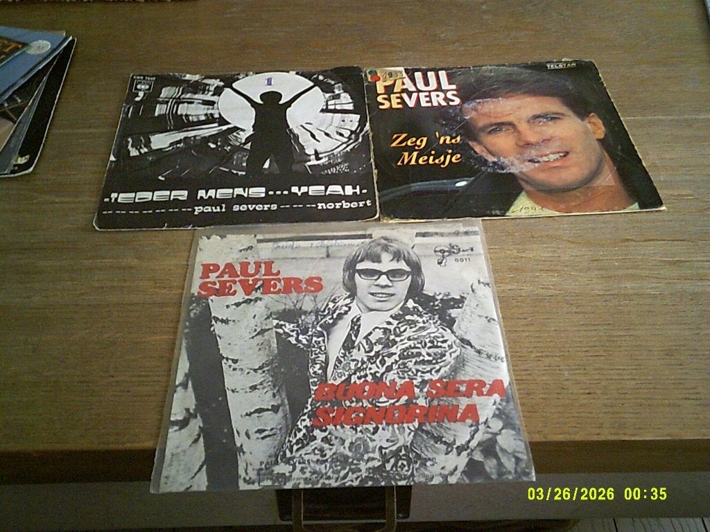 Paul Severs Vinylsingels - 7 stuks in goede staat, 7 inch, Ophalen of Verzenden, Zo goed als nieuw, Pop