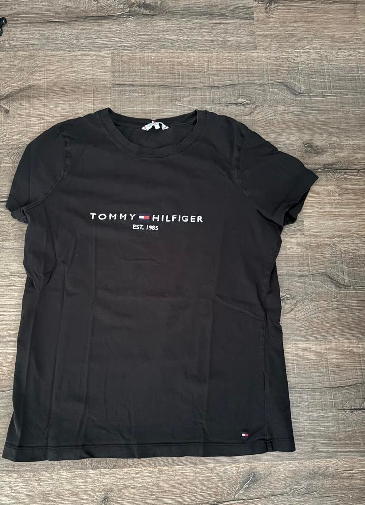 Tommy hilfiger shirt L, Verzenden, Zo goed als nieuw, Zwart, Korte mouw