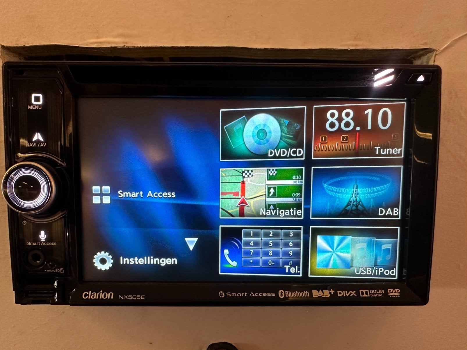 Clarion nx505e dubbeldin radio, Ophalen of Verzenden, Gebruikt