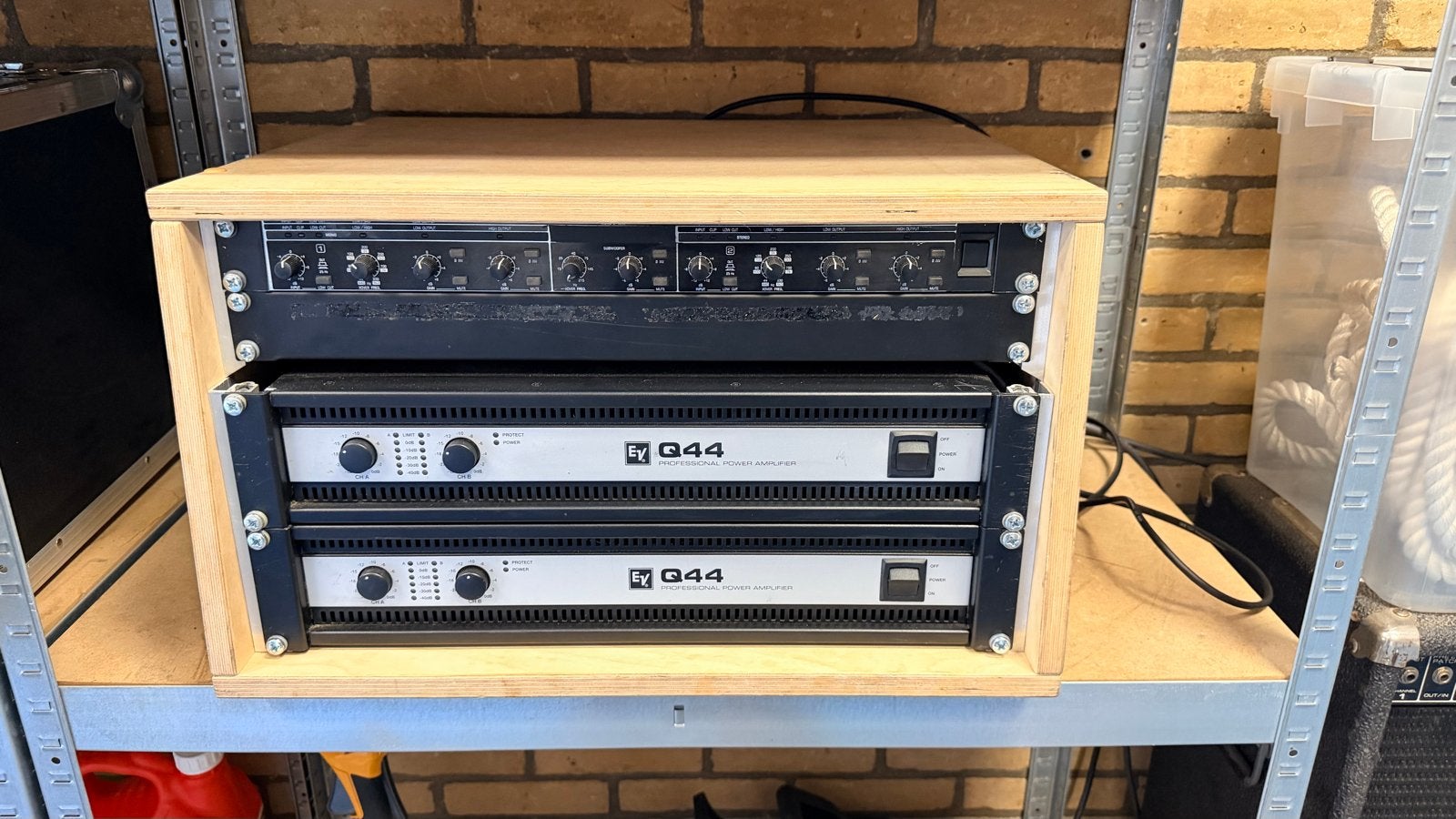 Complete Electro-Voice PA-set – 2 tops, 2 subs, 2 amps, Ophalen, Gebruikt, Audio
