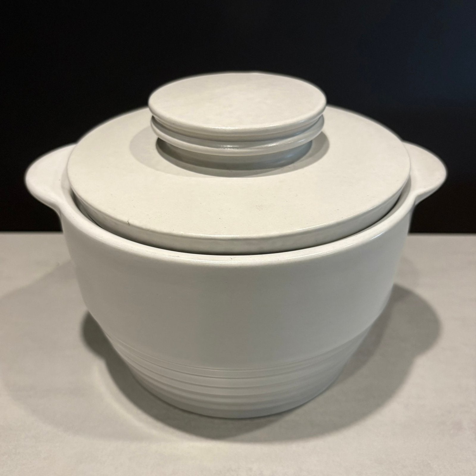 Vintage keramische ovenschotel/schaal met deksel van Gerzit, Ophalen of Verzenden