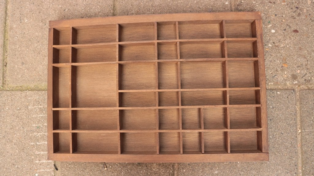 Vintage houten jaren 70 / 80 letterbak, Ophalen of Verzenden, Gebruikt, Hout, Overige typen