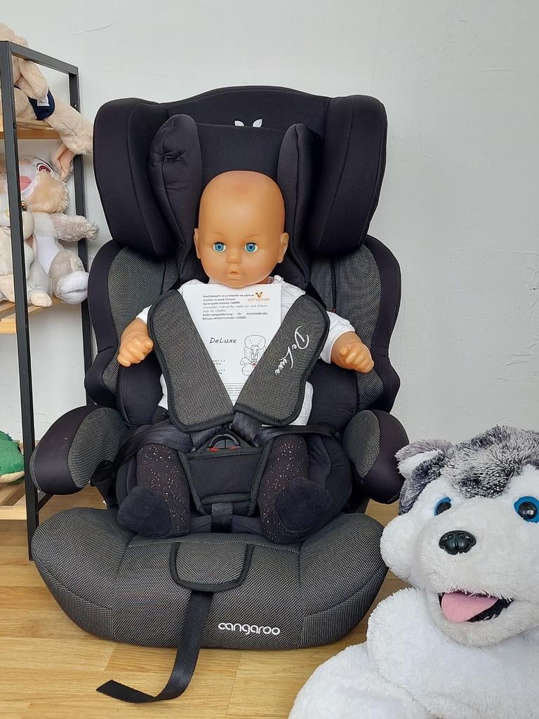 Cangaroo de Luxe meegroei autostoeltje van 1 tot 8jaar, Autogordel, Zijbescherming, Zo goed als nieuw, Ophalen