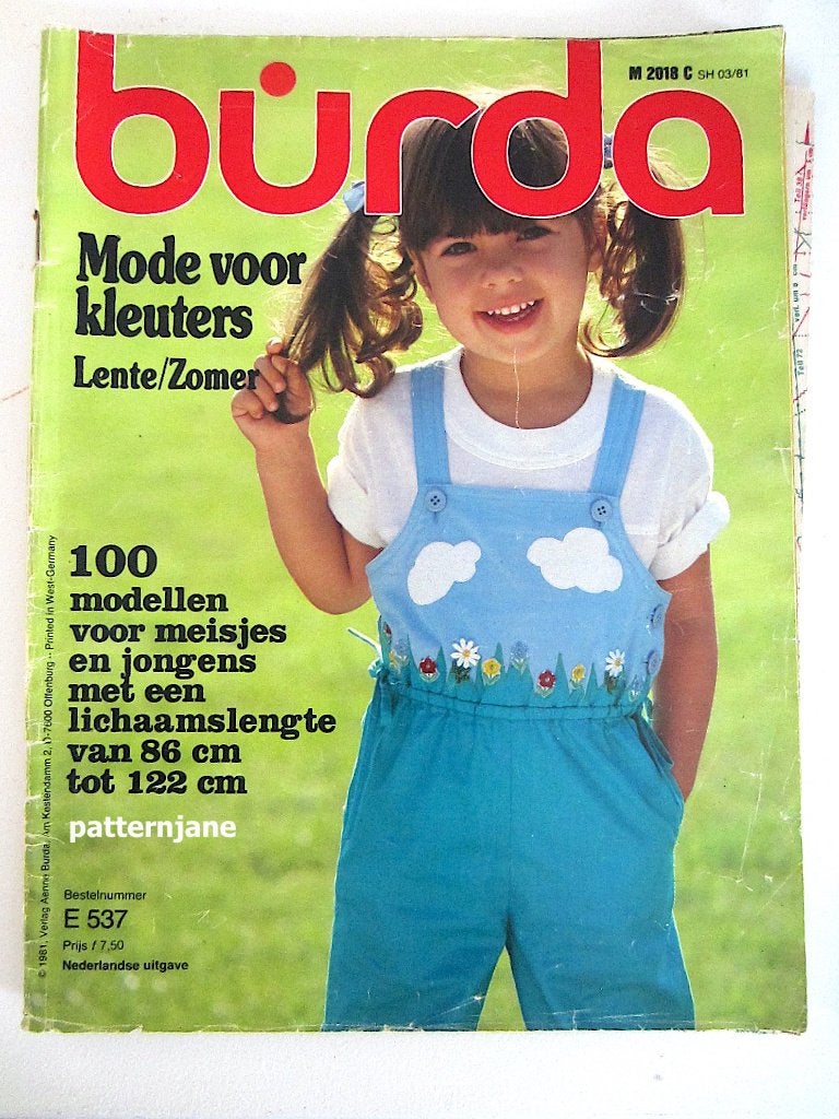 BURDA  kleuters kindermode lente zomer 100 patronen, Kind, Overige typen, Gebruikt, Burda