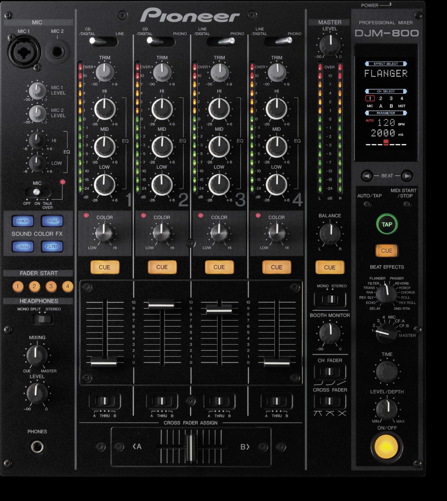 Djm 800 met nieuwe faders, Ophalen of Verzenden, Zo goed als nieuw, Minder dan 5 kanalen, Microfooningang