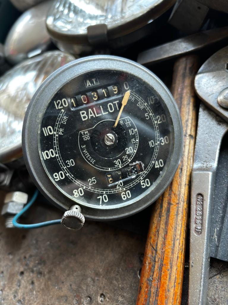 Zeer zeldzaam! A.T. Ballot snelheids meter Rare speed gauge, Ophalen of Verzenden, Gebruikt, Oldtimer onderdelen