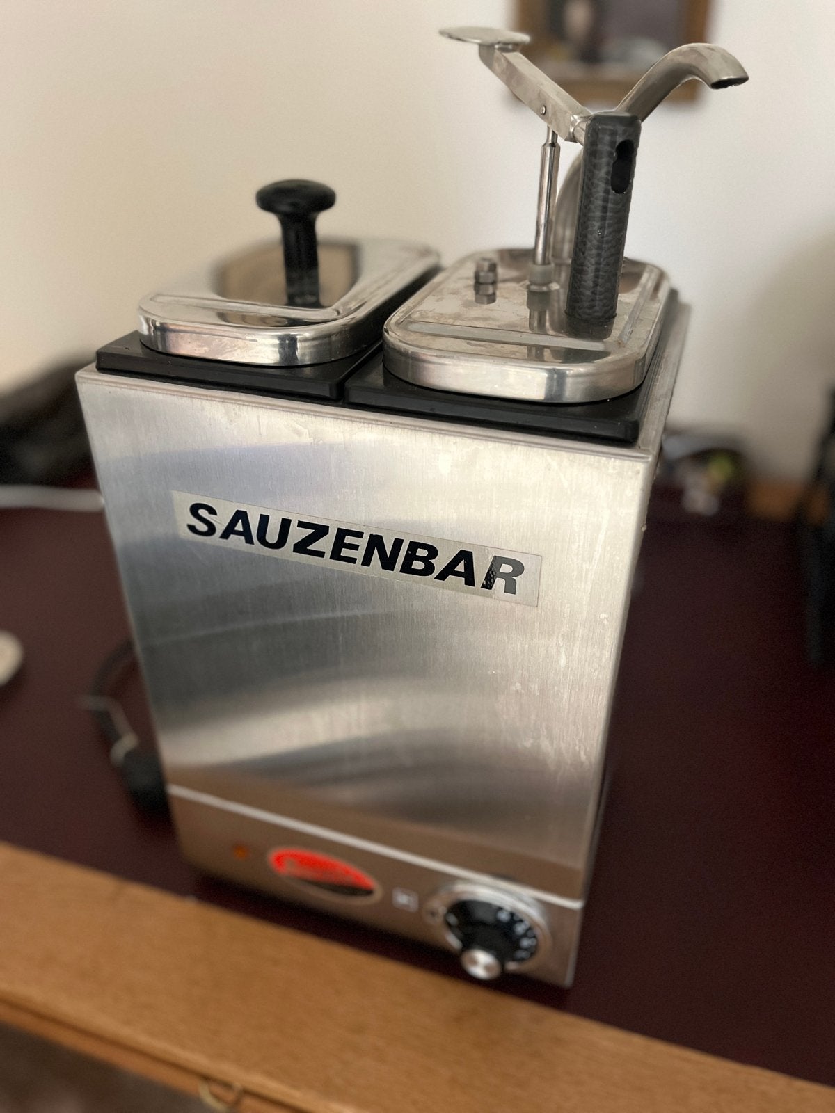 Professionele Sausdispenser / Sausverwarmer, Huis en Inrichting, Ophalen, Gebruikt