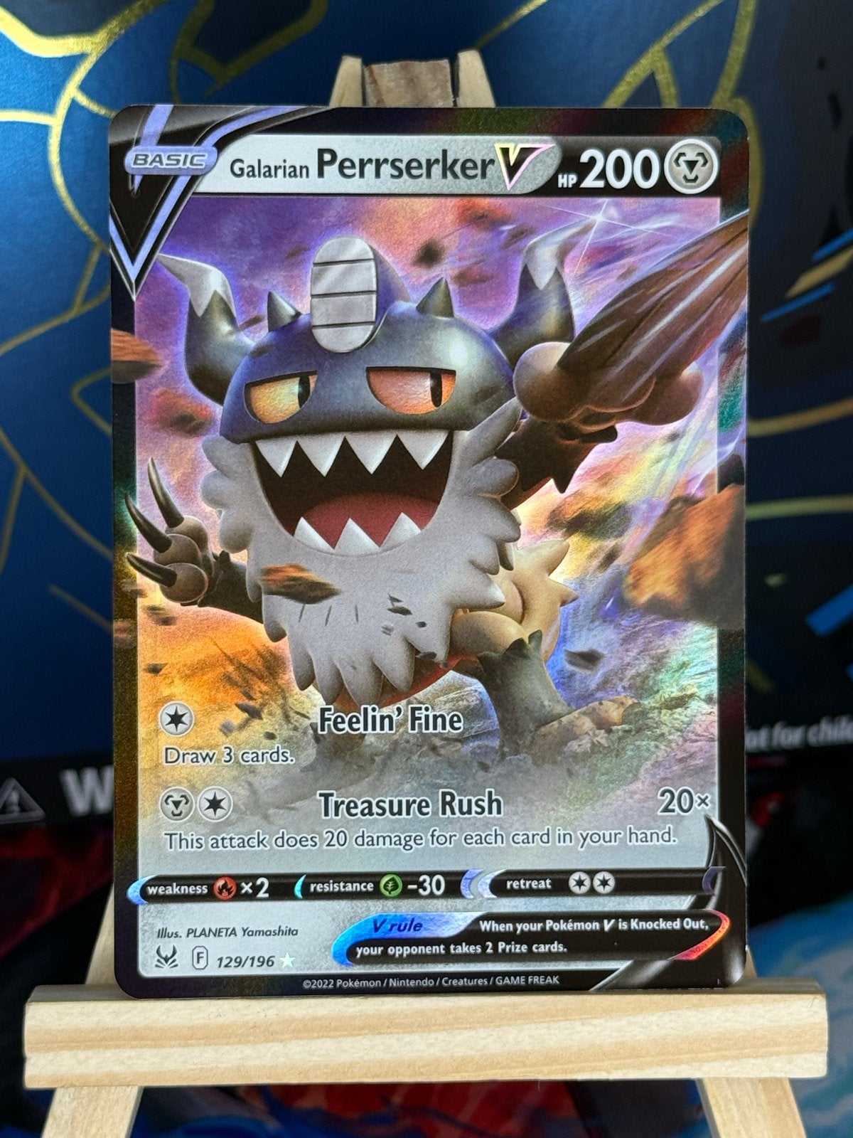 Galarian Perrserker V #129 | Pokemon Lost Origin, Verzenden, Zo goed als nieuw, Losse kaart