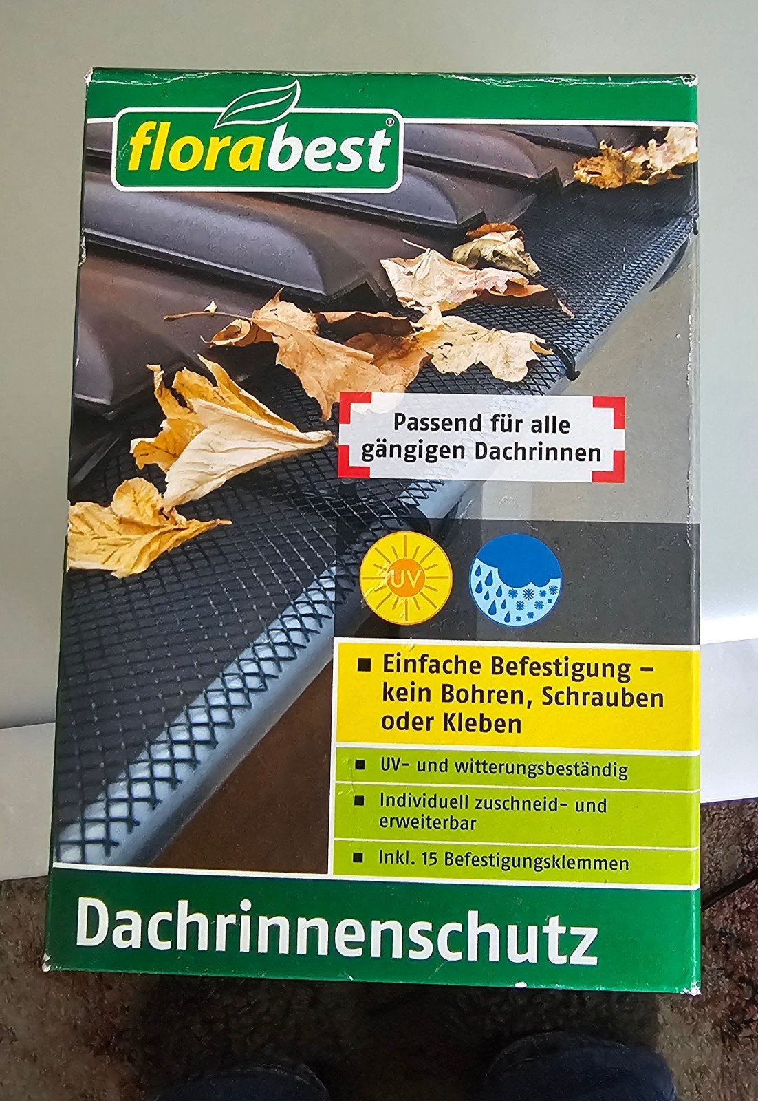 Florabest Dakgootbescherming - 6m lang, Doe-het-zelf en Verbouw, Kunststof, Zwart, Overige typen, Nieuw