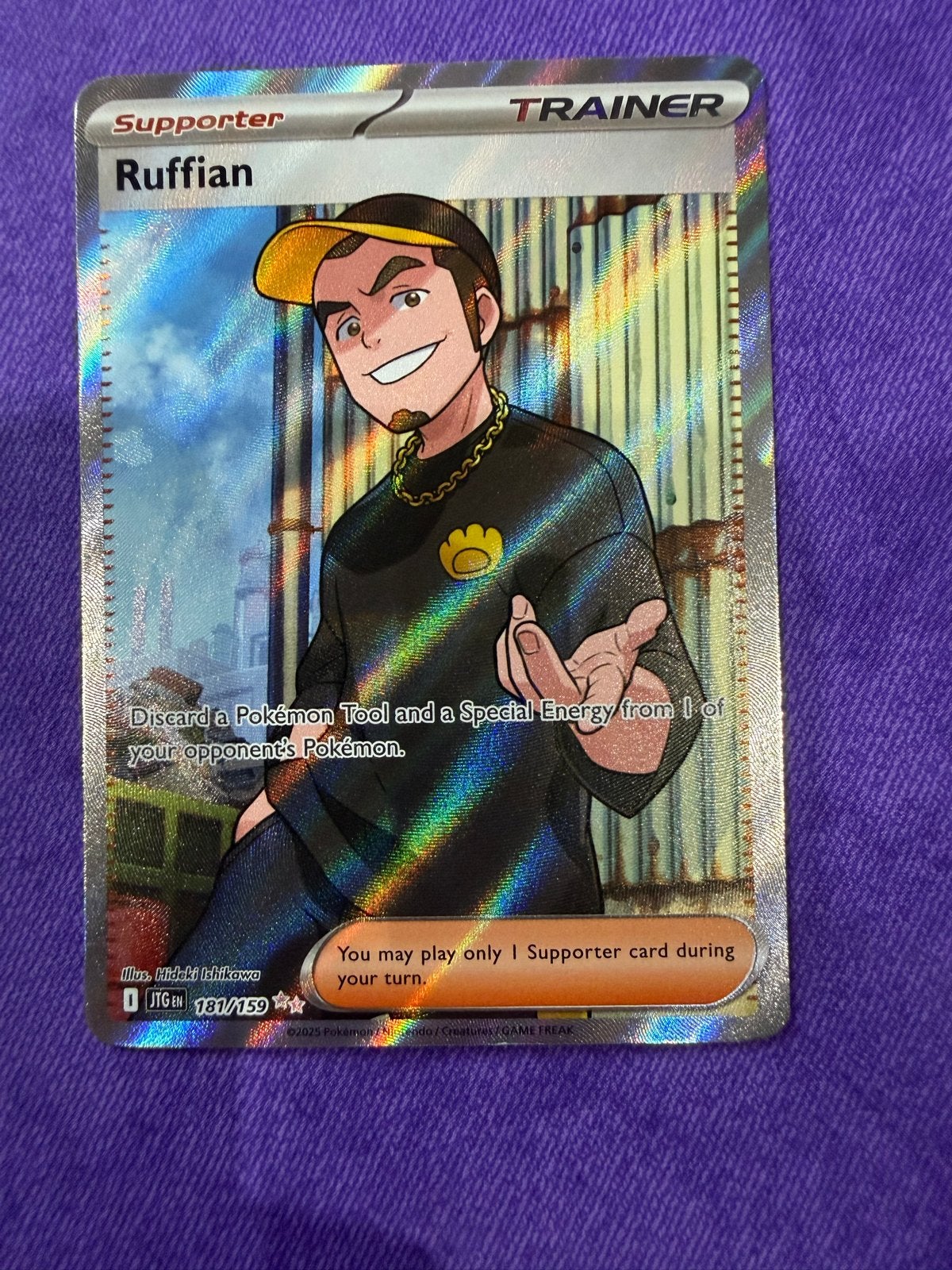 Ruffian Supporter Trainer Kaart Pokémon TCG 181/159, Ophalen of Verzenden, Zo goed als nieuw, Losse kaart, Foil