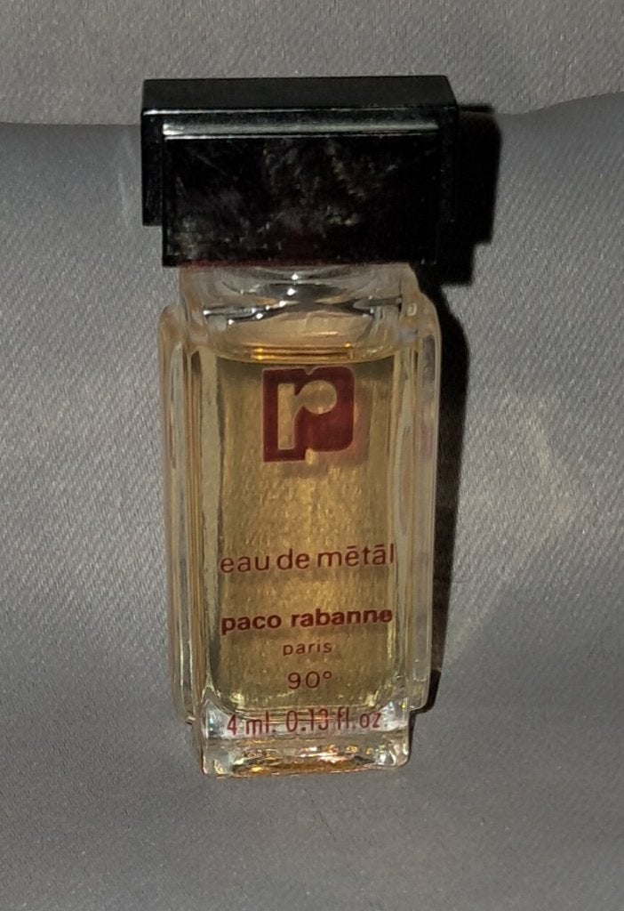 Volle parfum mini - Paco Rabanne eau de metal, Ophalen of Verzenden, Zo goed als nieuw, Miniatuur, Gevuld