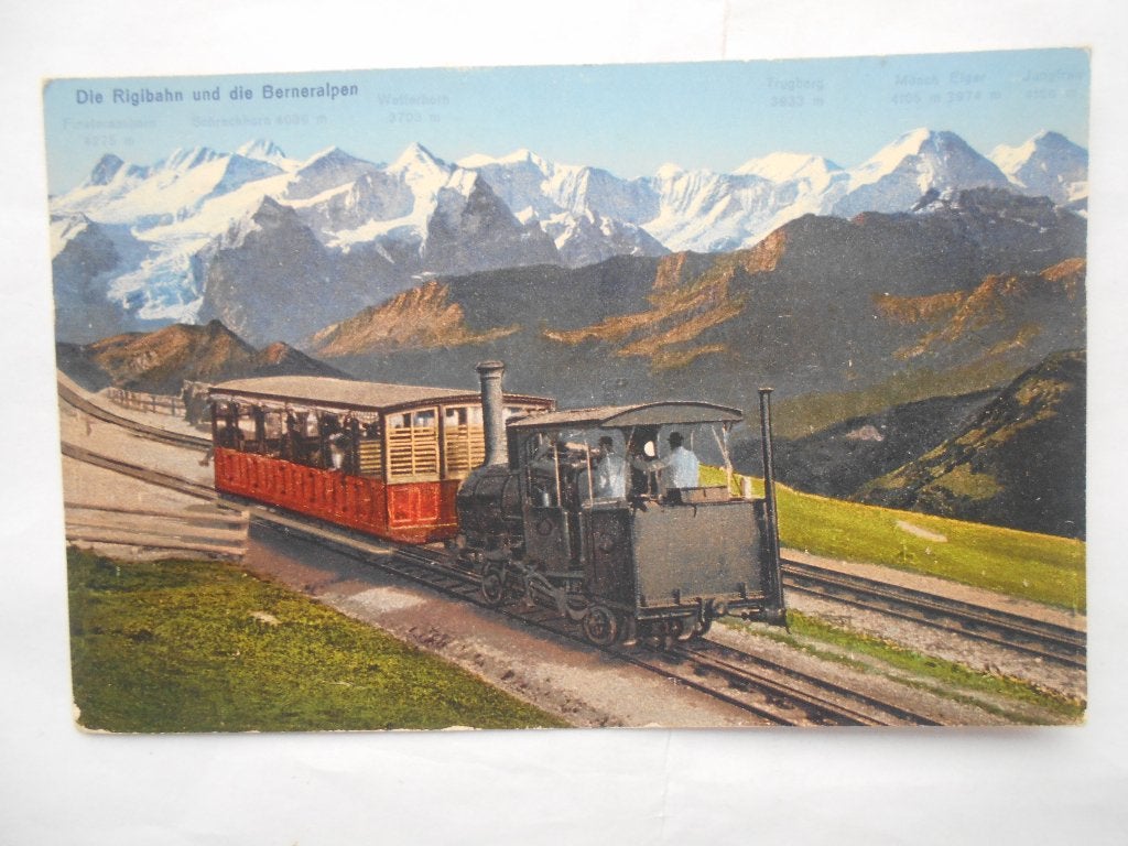 Zwitserland  Die Rigibahn und Berneralpen stoomtrein 1933, Verzamelen, Ansichtkaarten | Buitenland, Ophalen of Verzenden, 1920 tot 1940
