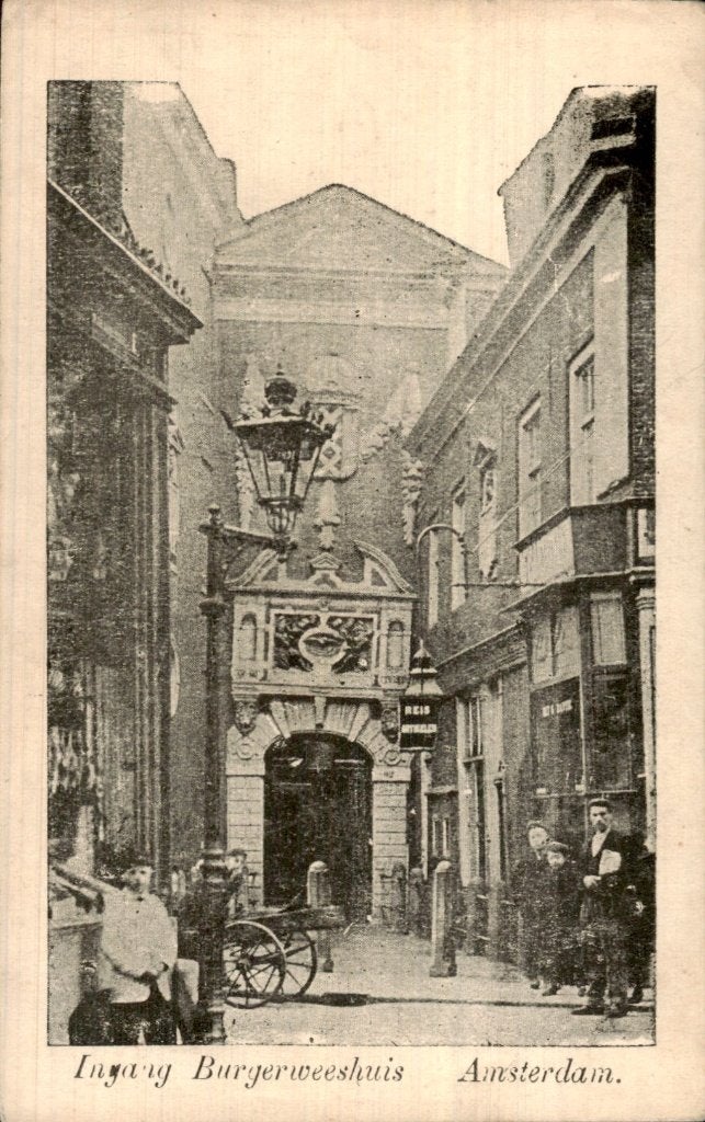 Amsterdam - Burgerweeshuis - Ingang, Ophalen of Verzenden, Voor 1920, Ongelopen, Noord-Holland