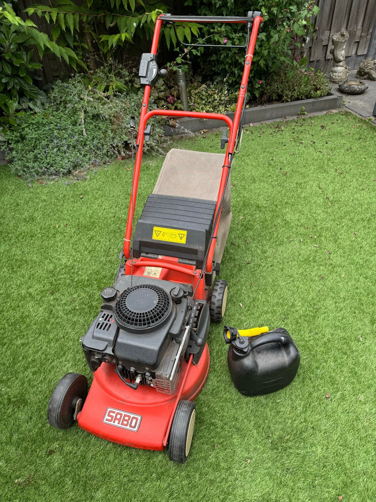 Sabo Benzine Grasmaaier 43-A Economy, Ophalen, Cirkelmaaier, Gebruikt, 40 t/m 49 cm