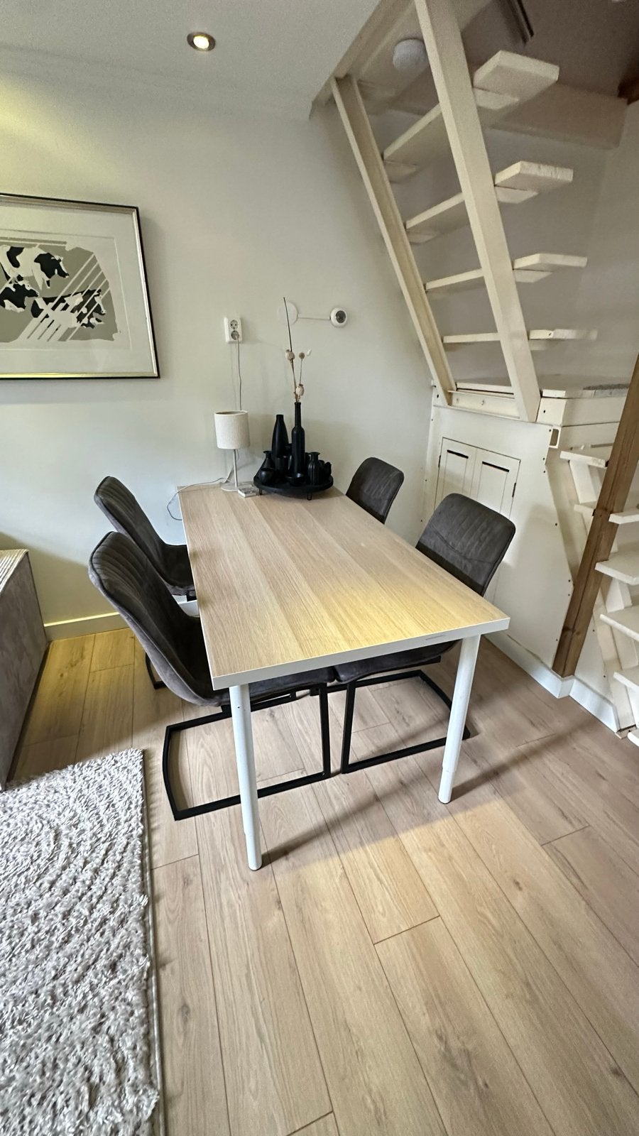 4 eettafel stoelen, Huis en Inrichting, Ophalen, Overige materialen, Minder dan 50 cm, Gebruikt