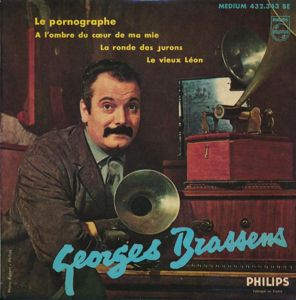 2535 Georges Brassens - Le pornographe (EP - 1959), Gebruikt, 7 inch, Ophalen of Verzenden, Pop