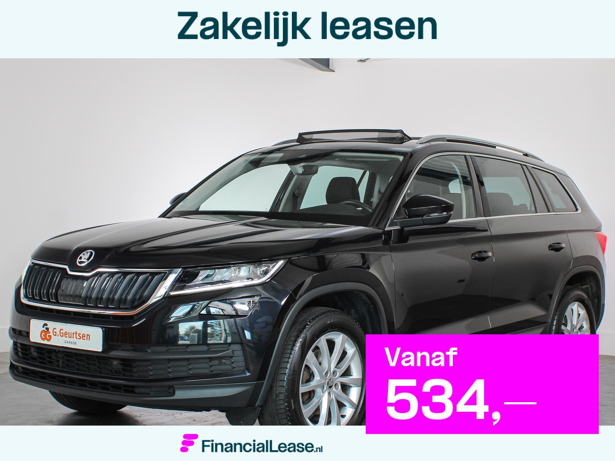 Skoda Kodiaq 1.5 TSI Business Edition Plus 7-Persoons, Panor, 4 cilinders, 150 pk, Zwart, Bedrijf