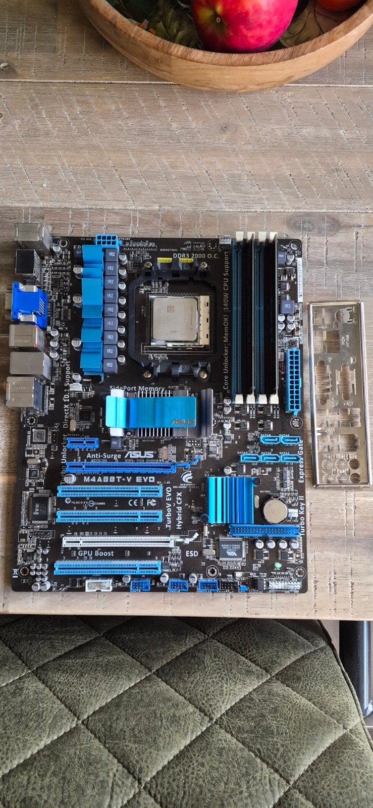 moederbord/cpu/ram set., Computers en Software, Ophalen, Gebruikt, DDR3, Socket AM3