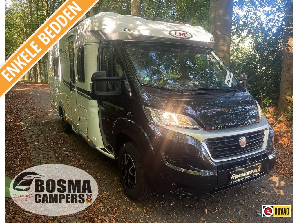 LMC Blackline 712 T Enkele Bedden 30000 km Uniek Airco 2016
