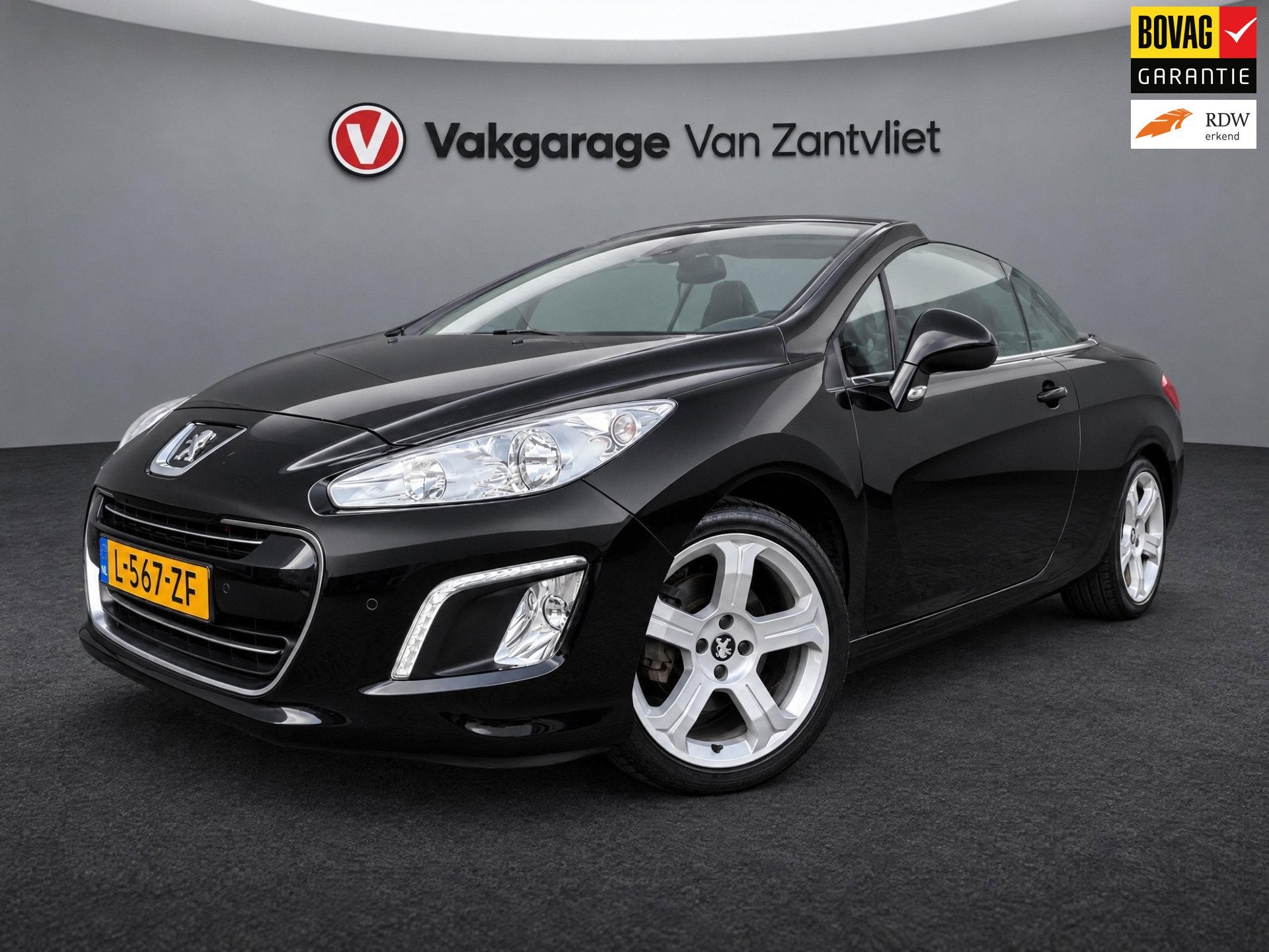 Peugeot 308 CC 1.6 Féline (12 mnd BOVAG-garantie), Auto's, 1490 kg, Beige, 4 stoelen, Zwart