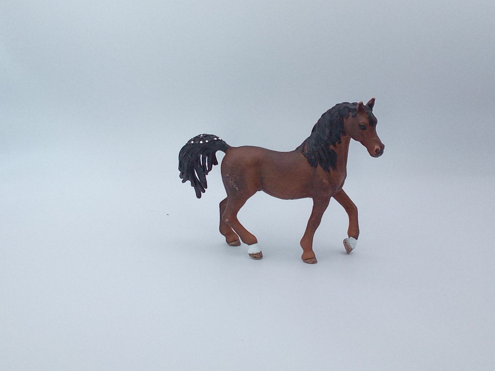 Schleich paard Arabier bruin met zwarte manen en staart, Ophalen of Verzenden, Zo goed als nieuw, Jongen of Meisje