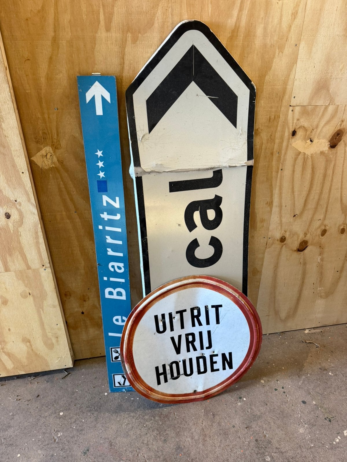 mancave decoratie garage straatborden, Huis en Inrichting, Ophalen, Zo goed als nieuw