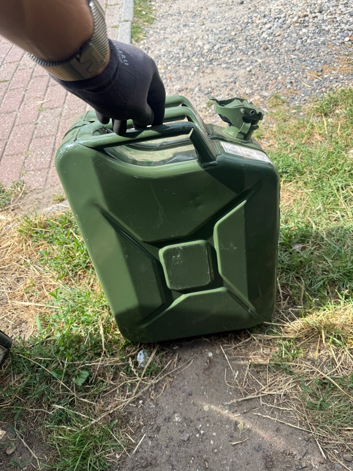 Jerrycan van staal, 20 liter, Auto diversen, Overige Auto diversen, Ophalen