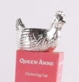 🐣Vintage: 2 Mayell eierdopjes - Verzilverde kippen🏷️€11,25, Ophalen of Verzenden, Zo goed als nieuw