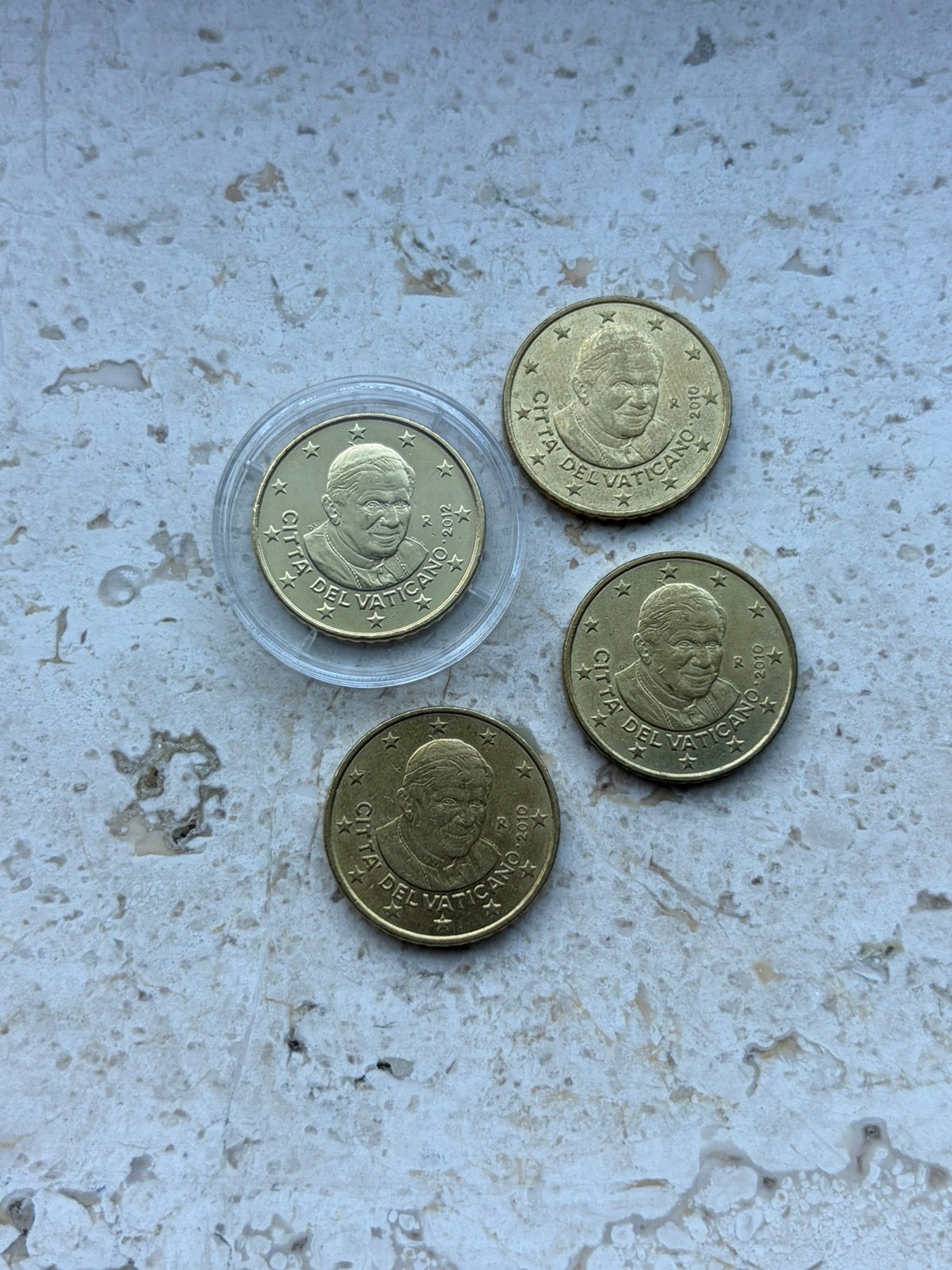 Vaticaanstad 4x 50 cent 2010-2012, Ophalen of Verzenden, Vaticaanstad, 50 cent