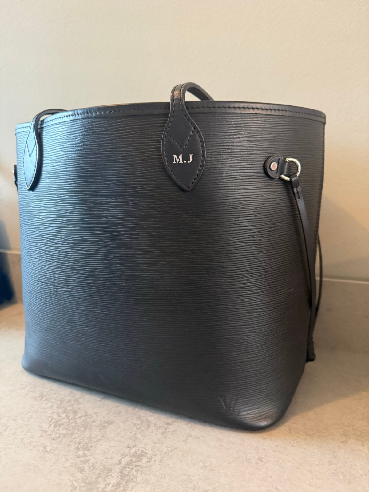 Louis Vuitton Neverfull Epi Zwart met Pochette, Sieraden, Tassen en Uiterlijk, Tassen | Damestassen, Ophalen of Verzenden, Zo goed als nieuw