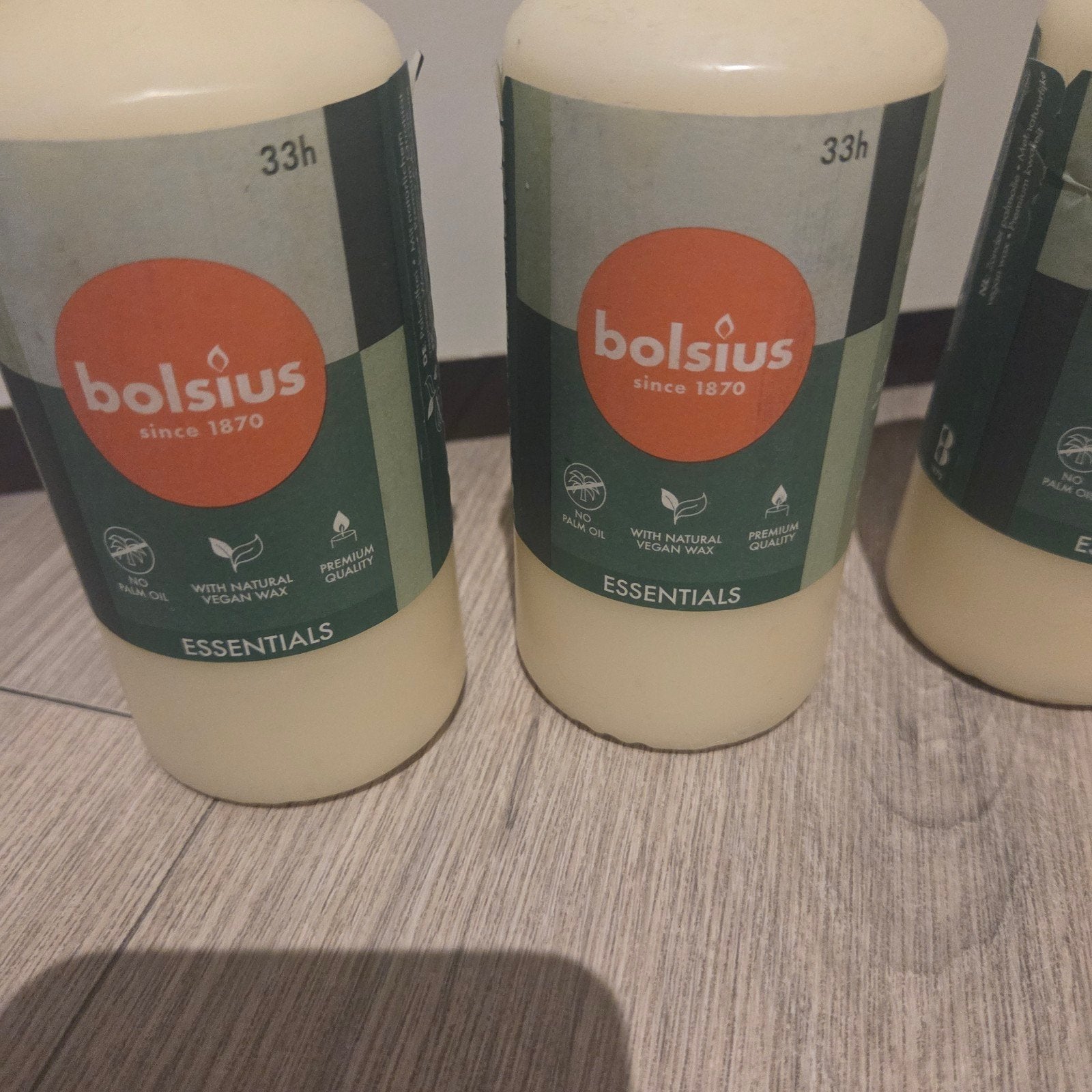 Bolsius Essentials Kaarsen - 5 stuks, 33 uur brandtijd, Ophalen, Was, Zo goed als nieuw, Kaars