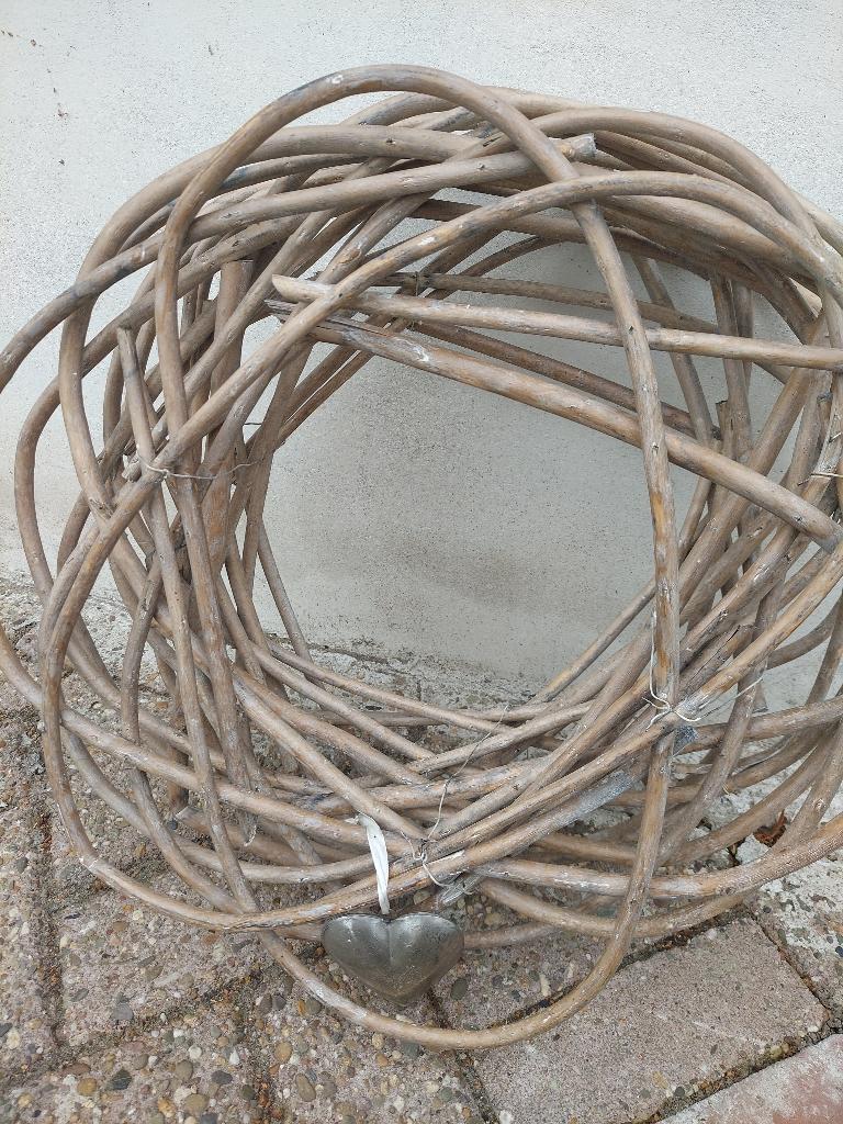 rotan krans deurkrans bamboe krans, Huis en Inrichting, Woonaccessoires | Kransen, Ophalen of Verzenden, Zo goed als nieuw