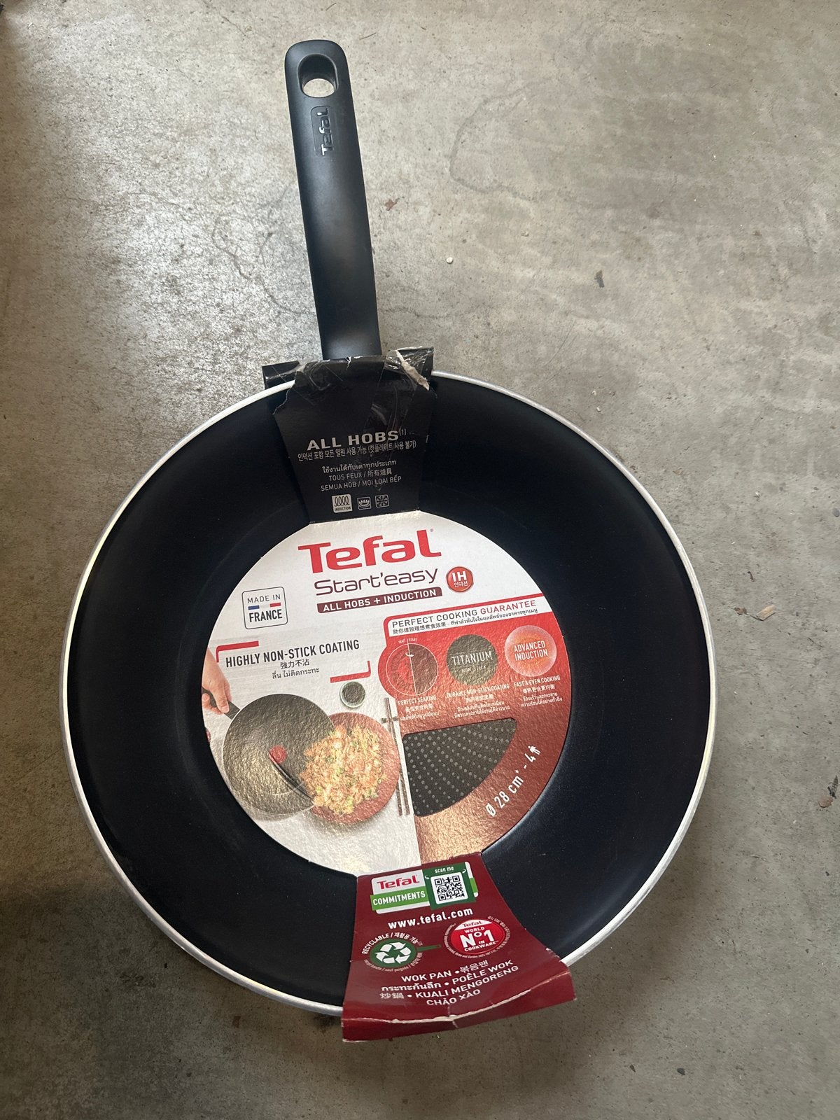 Tefal Start'easy Wokpan - 28 cm - Nieuw, Tefal, Antiaanbaklaag, Ophalen of Verzenden, Wok