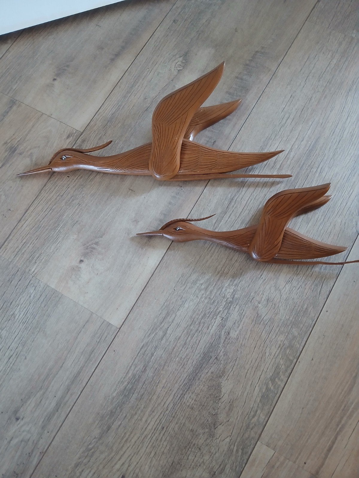 twee vintage houten jaren 60 wandvogels, Kleding | Dames, Ophalen of Verzenden, Zo goed als nieuw, Hout