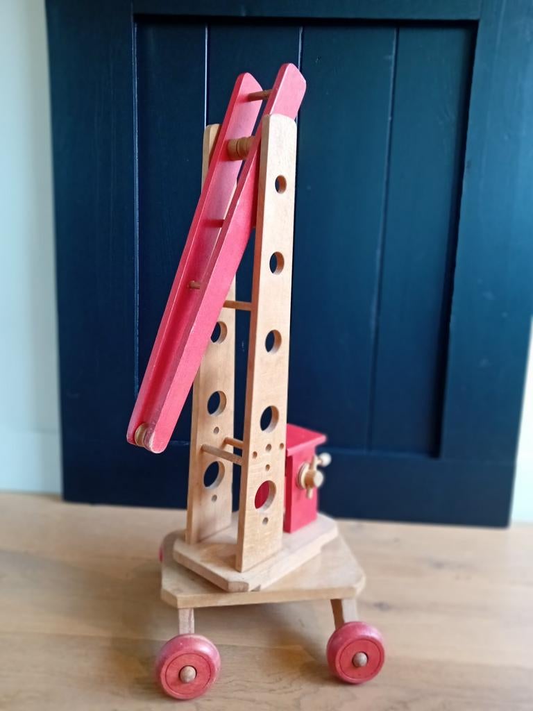 Houten hijskraan, Kinderen en Baby's, Speelgoed | Houten speelgoed, Ophalen, Gebruikt