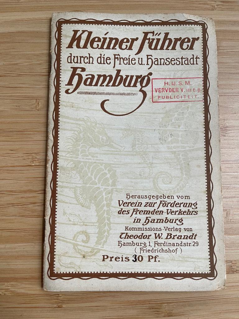 Kleiner Führer durch die Freie u. Hansestadt Hamburg ca 1910, Gelezen, Overige typen, Ophalen of Verzenden, Duitsland