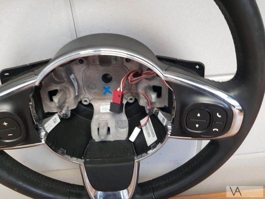 Fiat 500 2013 - 2019 lederen stuur met flippers en knoppen, Gebruikt, -, -, Ophalen of Verzenden
