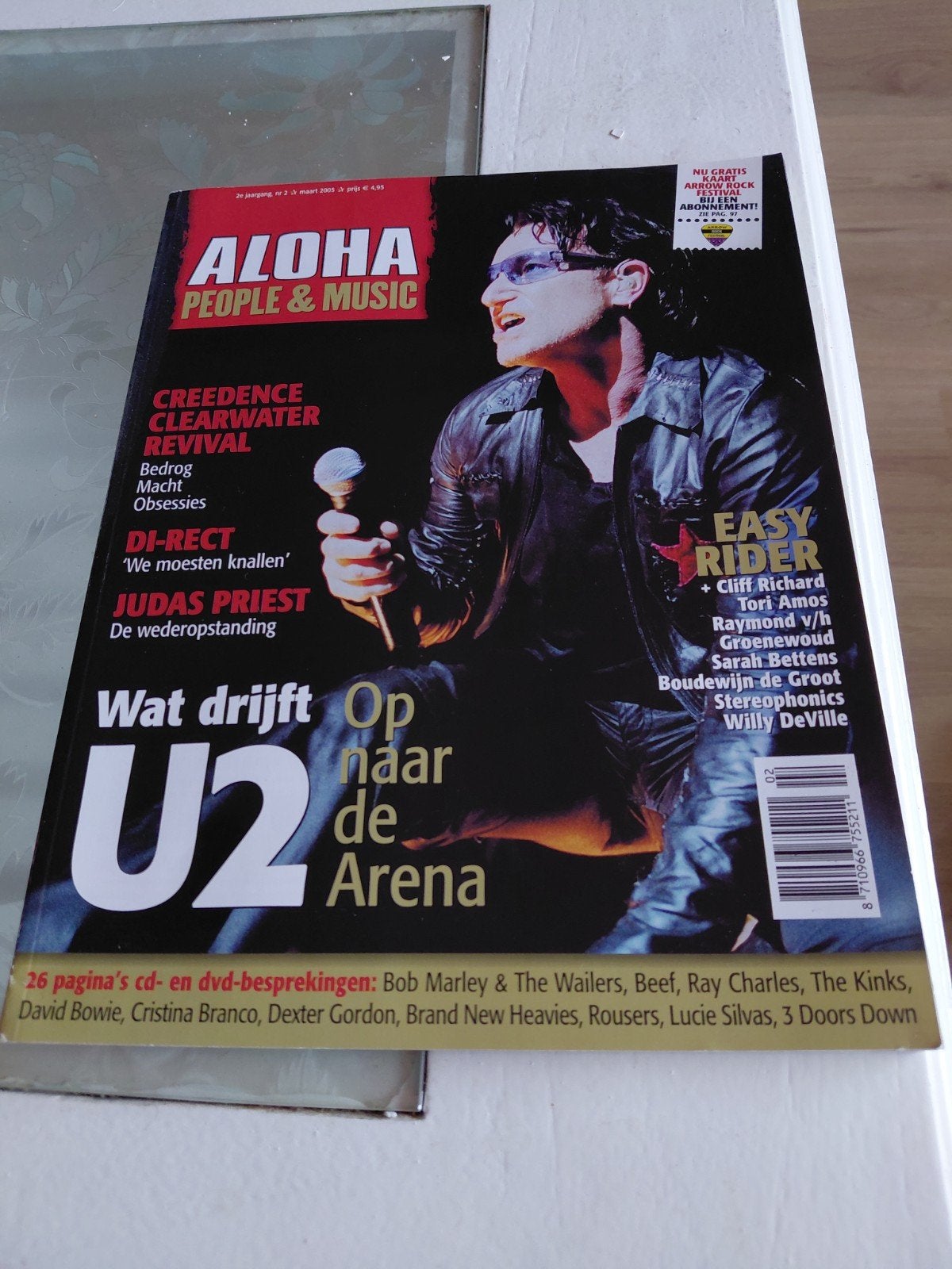 Aloha Muziekblad (Maart 2001) -  U2 / Bono Cover, Ophalen of Verzenden, Zo goed als nieuw, Boek, Tijdschrift of Artikel