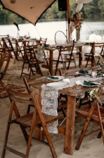 Houten klapstoelen te huur, huren, Ophalen of Verzenden, Gebruikt, Geboorte of Huwelijk