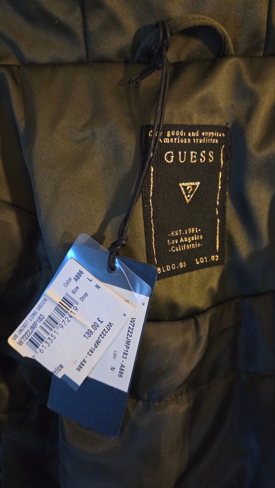 Guess Dames Winterjas met Bontkraag - Maat L, Ophalen, Guess, Maat 42/44 (L), Nieuw
