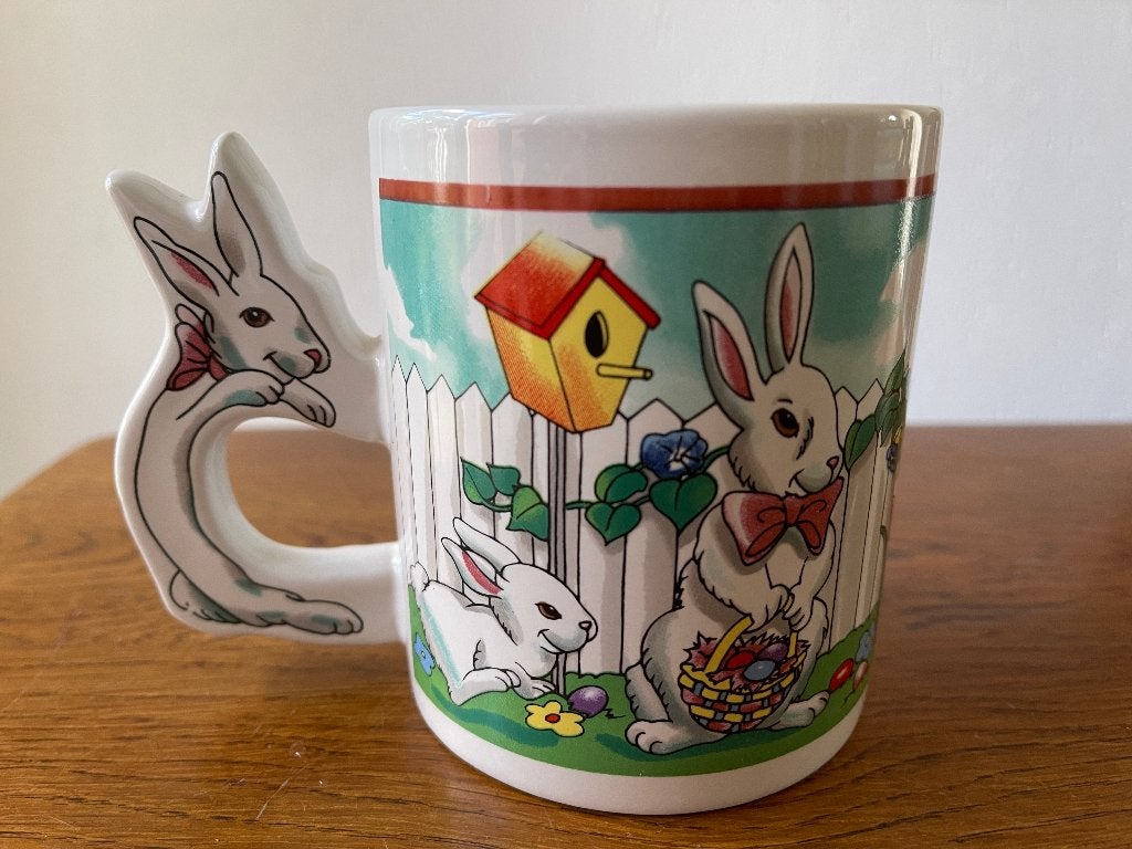 Mok "Paashaas met Vogelhuisje" Nieuw, Ophalen of Verzenden, Nieuw