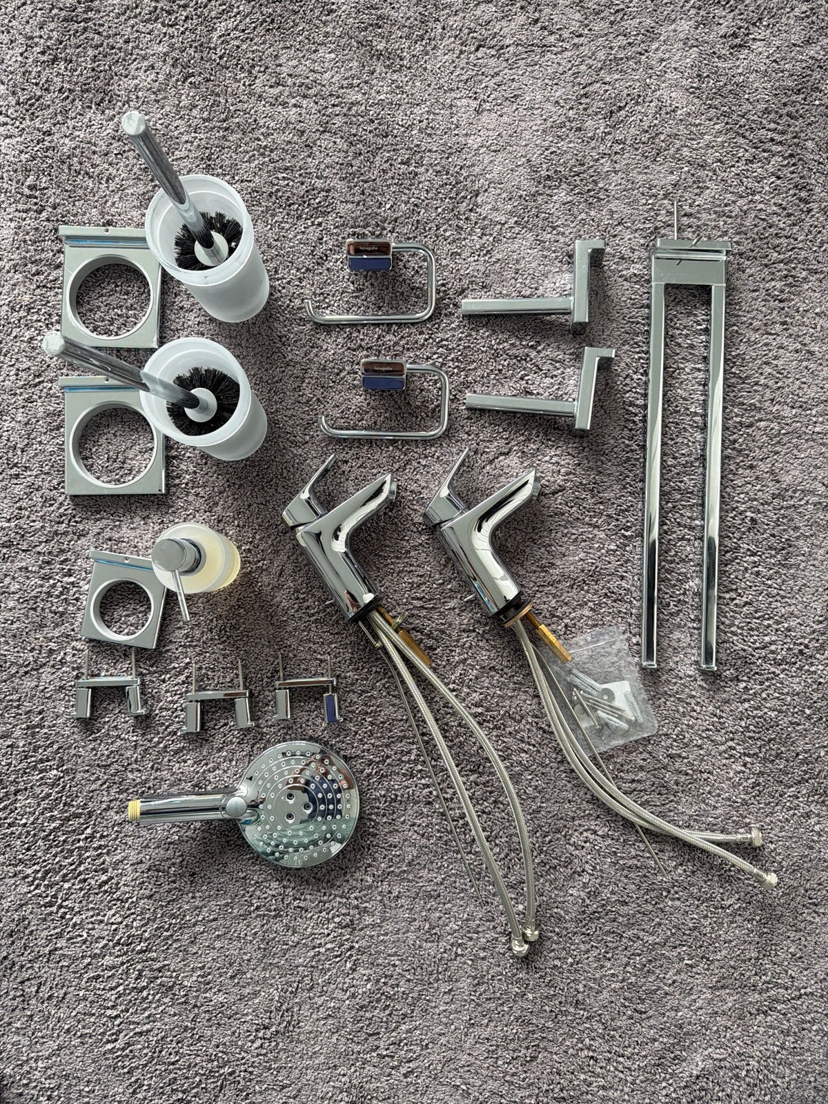 Complete Hansgrohe badkamerset - Focus /AddStoris /Raindance, Ophalen of Verzenden, Zo goed als nieuw, Chroom, Kraan