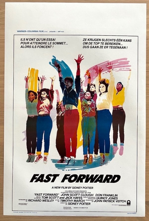 Fast Forward (1985) - Originele filmposter, Ophalen of Verzenden, Zo goed als nieuw, A1 t/m A3, Film en Tv