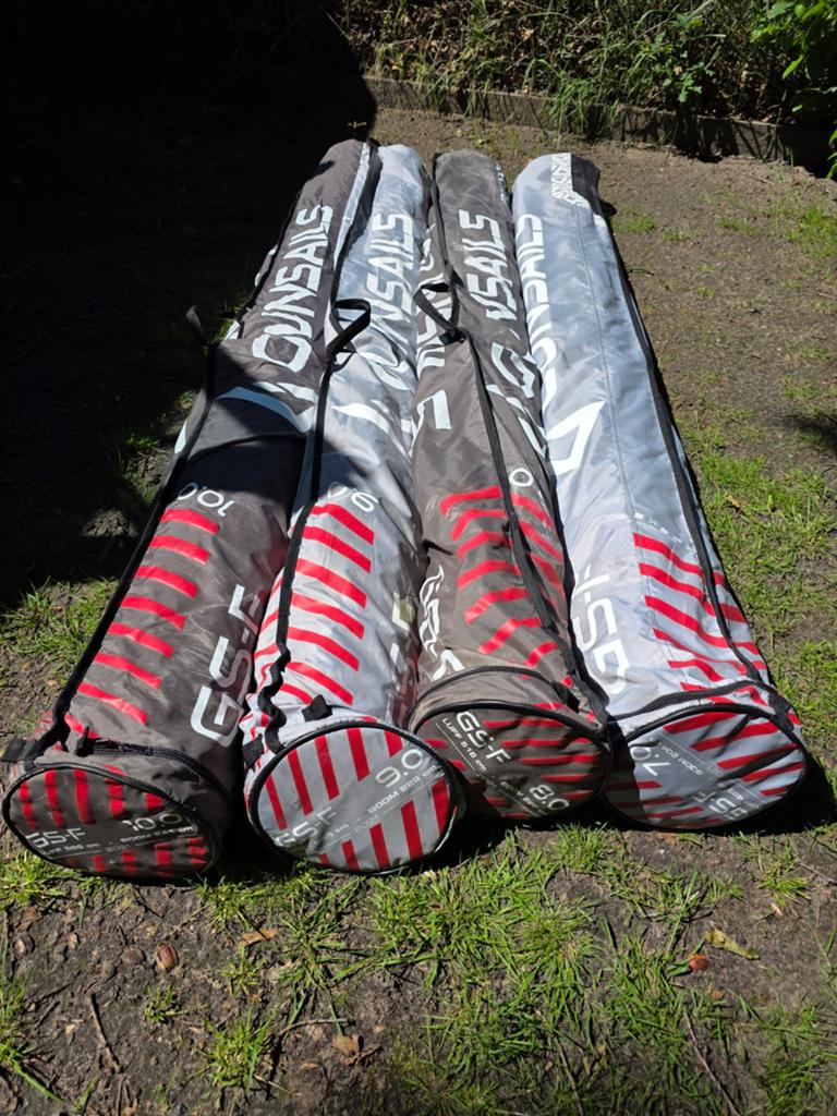 Gunsails GS-F 10.0, 9.0, 8.0, 7.0 in (zeer) goede staat, Watersport en Boten, Ophalen, Zo goed als nieuw, 8 m² of meer, Gunsails