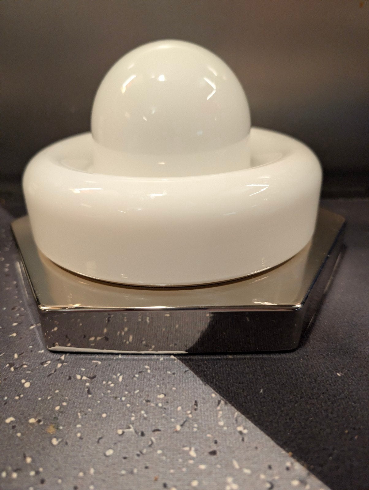 Vintage Space Age UFO wand- of plafondlamp opaline glas, Ophalen of Verzenden