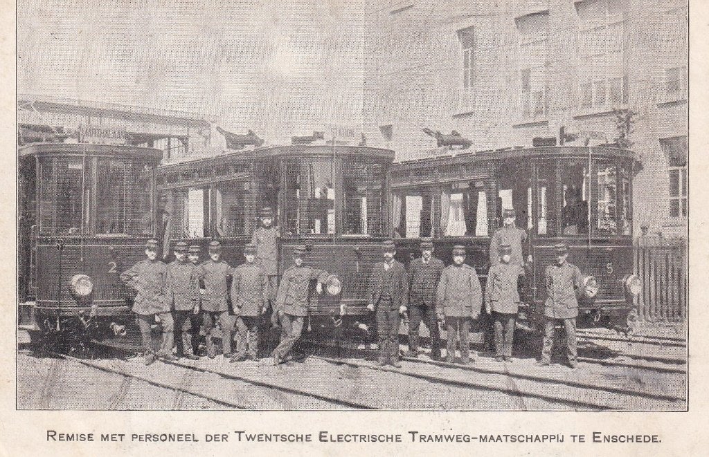 Enschede, Spoorwegen, Tram, 1908., Verzenden, Voor 1920, Gelopen, Overijssel